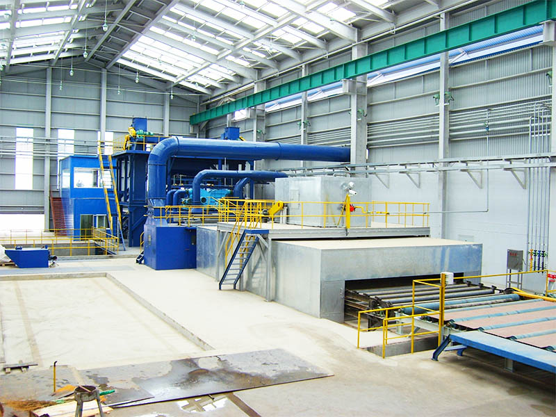 DXQ3500鋼板預(yù)處理電烘干拋丸機